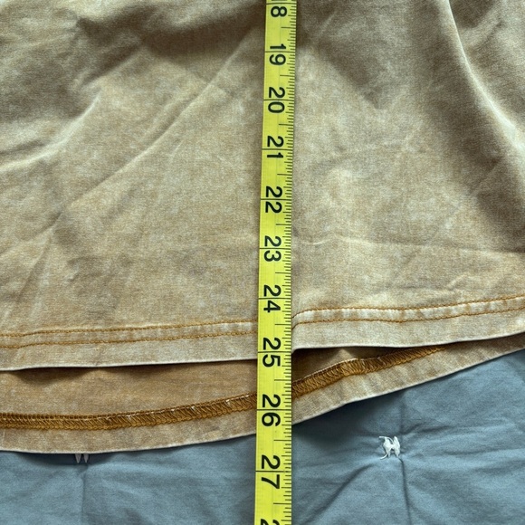 NEW Men’s Little Bipsy Tan Acid Wash Pocket Tank Top Size Small 100% Cotton - Picture 8 of 8